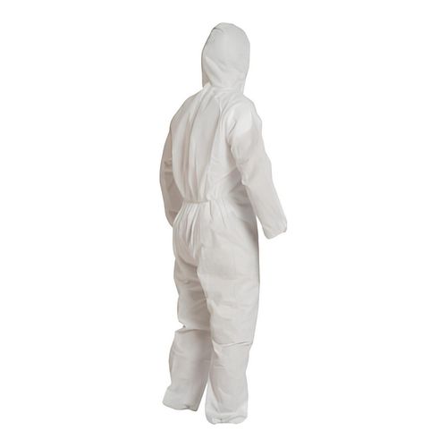 Main product image of ProShield 10 PB127S Coverall w/ Standard Hood, Elastic Wrists and Ankles, Storm Flap, White, Medium (Pack of 25)
