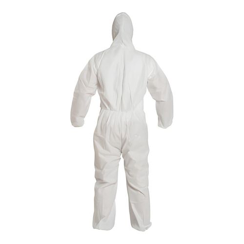 Main product image of ProShield 10 PB127S Coverall w/ Standard Hood, Elastic Wrists and Ankles, Storm Flap, White, Medium (Pack of 25)