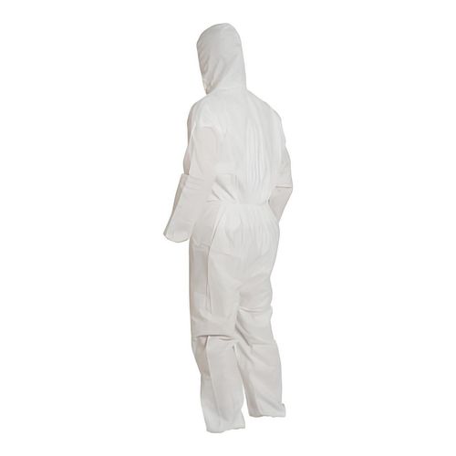 Main product image of ProShield 10 PB127S Coverall w/ Standard Hood, Elastic Wrists and Ankles, Storm Flap, White, Medium (Pack of 25)