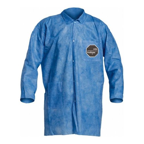 Main product image of ProShield 10 PB212S Lab Coat w/ Collar, Front Snap Closure, 2 Pockets, Blue, X-Large (Pack of 30)
