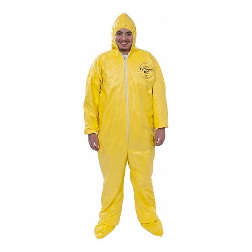 Main product image of Tychem 2000 QC122S Disposable Chemical Resistant Coveralls w/ Zipper Closure, Yellow, 2X-Large (Pack of 12)