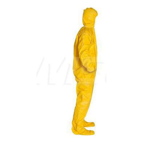 Main product image of Tychem 2000 QC122T Coverall w/ Standard Hood, Elastic Wrists, Socks, Storm Flap; Adhesive Closure, Yellow, 3X-Large (Pack of 4)