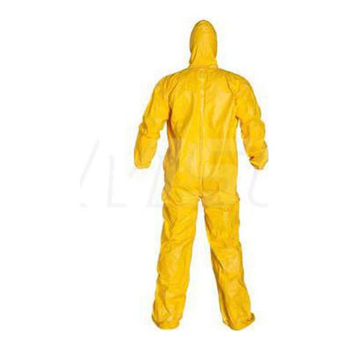 Main product image of Tychem 2000 QC122T Coverall w/ Standard Hood, Elastic Wrists, Socks, Storm Flap; Adhesive Closure, Yellow, 3X-Large (Pack of 4)