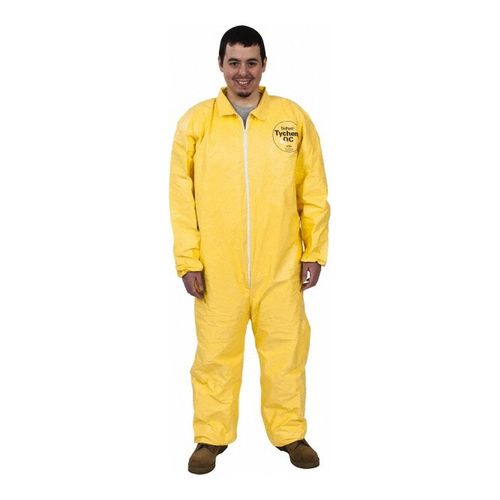 Main product image of Tychem 2000 QC125S Coverall w/ Collar, Elastic Wrists and Ankles, Storm Flap, Yellow, 2X-Large (Pack of 12)
