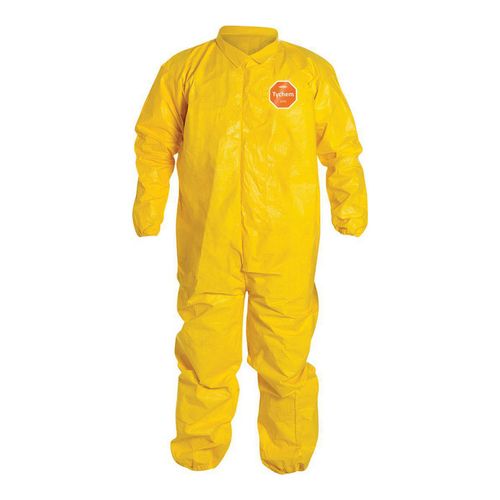 Main product image of Tychem 2000 QC125S Coverall w/ Collar, Elastic Wrists and Ankles, Storm Flap, Yellow, 4X-Large (Pack of 12)