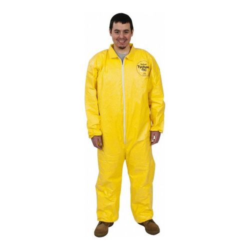 Main product image of Tychem 2000 QC125S Coverall w/ Collar, Elastic Wrists and Ankles, Storm Flap, Yellow, Large (Pack of 12)