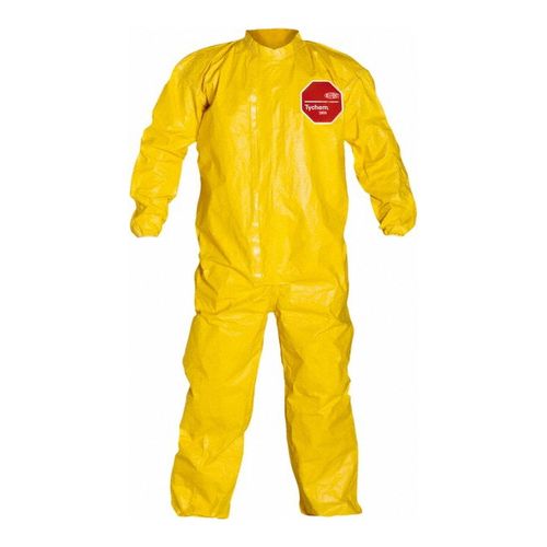 Main product image of Tychem 2000 QC125T Coverall w/ Collar, Elastic Wrists and Ankles, Storm Flap; Adhesive Closure, Yellow, Large (Pack of 4)