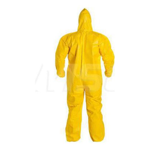 Main product image of Tychem 2000 QC127B Coverall w/ Standard Hood, Elastic Wrists and Ankles, Storm Flap; Adhesive Closure, Yellow, Large (Pack of 12)