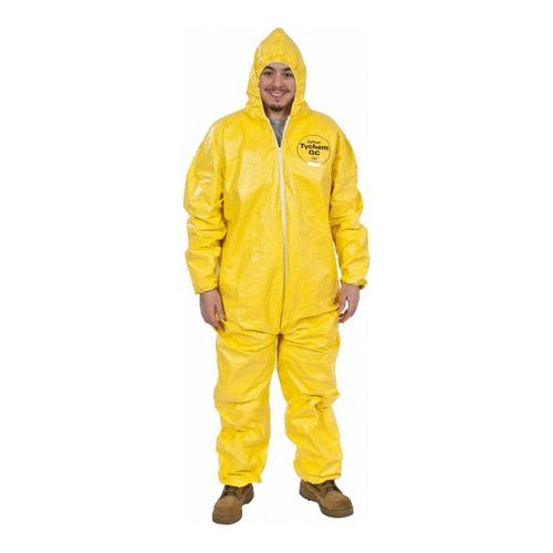 Main product image of Tychem 2000 QC127S Disposable Chemical Resistant Coveralls w/ Zipper Closure, Yellow, 2X-Large (Pack of 12)