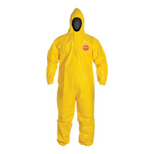 Main product image of Tychem 2000 QC127S Disposable Chemical Resistant Coveralls w/ Zipper Closure, Yellow, Large (Pack of 12)