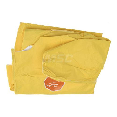 Main product image of Tychem 2000 QC275B Sleeved Apron, Elastic Wrists, 44in Long, Snaps at Neck, Waist Ties, Yellow, Medium (Pack of 25)