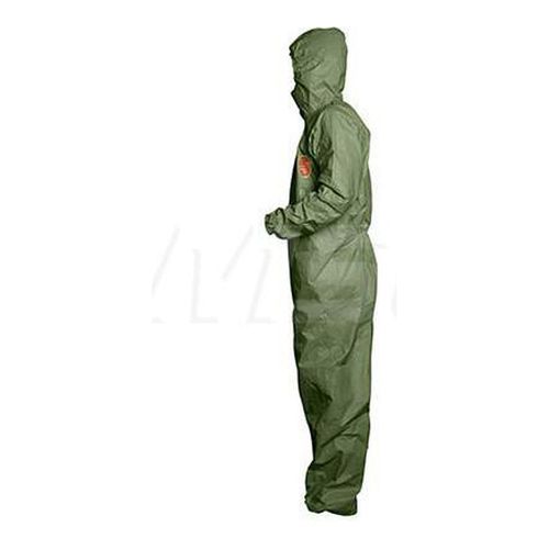 Main product image of Tychem 2000 SFR QS127T Coverall w/ Respirator Fit Hood, Elastic Wrists Ankles and Waist, Storm Flap; Adhesive Closure, Green, 7XL (Pack of 4)