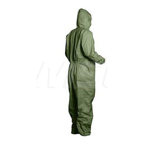 Main product image of Tychem 2000 SFR QS127T Coverall w/ Respirator Fit Hood, Elastic Wrists Ankles and Waist, Storm Flap; Adhesive Closure, Green, 7XL (Pack of 4)