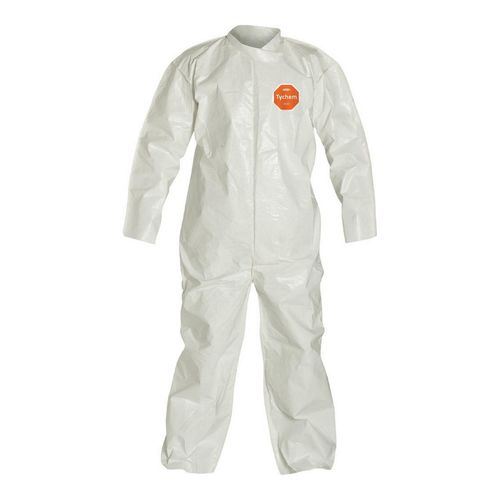 Main product image of Tychem 4000 SL120B Disposable Chemical Resistant Coveralls w/ Zipper Closure & Stormflaps, White, 2X-Large (Pack of 12)