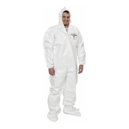 Main product image of Tychem 4000 SL122B Disposable Chemical Resistant Coveralls w/ Zipper Closure, White, 2X-Large (Pack of 12)