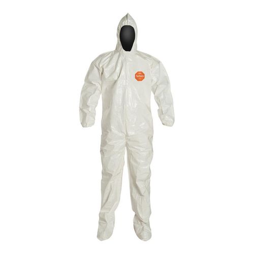 Main product image of Tychem 4000 SL122B Disposable Chemical Resistant Coveralls w/ Zipper Closure, White, 4X-Large (Pack of 12)