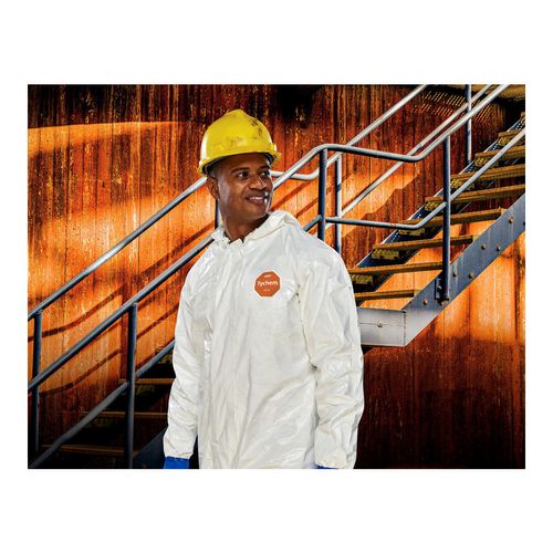 Main product image of Tychem 4000 SL122B Disposable Chemical Resistant Coveralls w/ Zipper Closure, White, Medium (Pack of 12)
