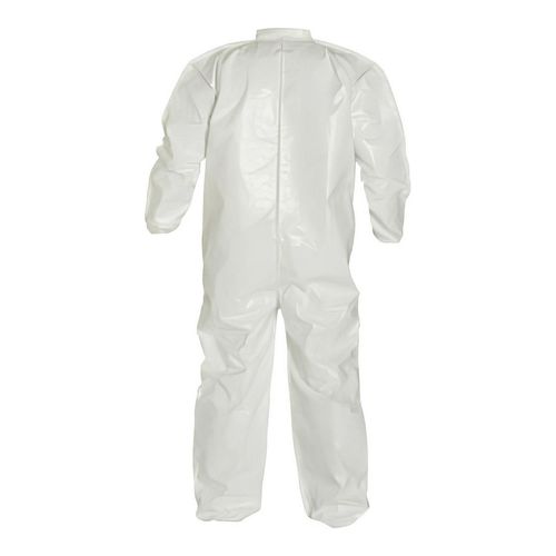 Main product image of Tychem 4000 SL125B Coverall w/ Collar, Elastic Wrists and Ankles, Storm Flap; Adhesive Closure, White, 4X-Large (Pack of 12)
