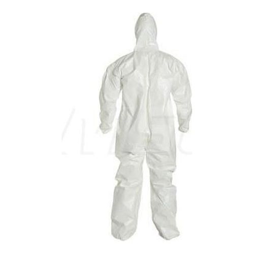 Main product image of Tychem 4000 SL127T Coverall w/ Standard Hood, Elastic Wrists and Ankles, Storm Flap; Adhesive Closure, White, Large (Pack of 6)