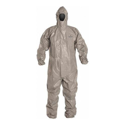 Main product image of l TF145T Disposable Chemical Resistant Coveralls, Gray, 4X-Large (Pack of 6)