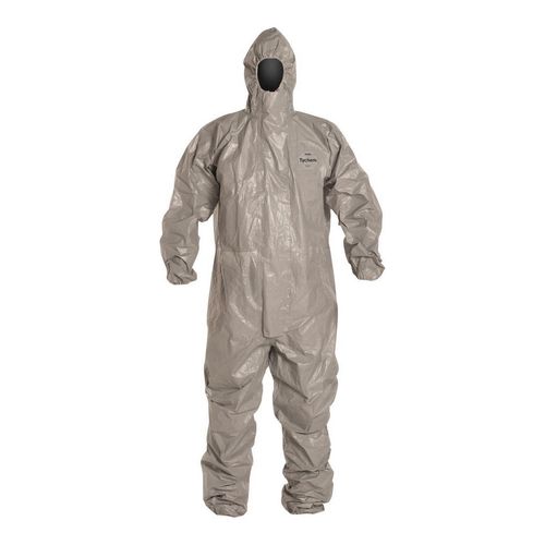 Main product image of Tychem 6000 TF145T Disposable Chemical Resistant Coveralls w/ Zipper Closure, Gray, Large (Pack of 6)
