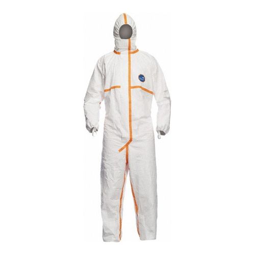 Main product image of Tyvek 800 TJ198T Coverall w/ Respirator Fit Hood, Elastic Wrists and Ankles, Self-Adhesive Storm Flap, White, 2X-Large (Pack of 25)