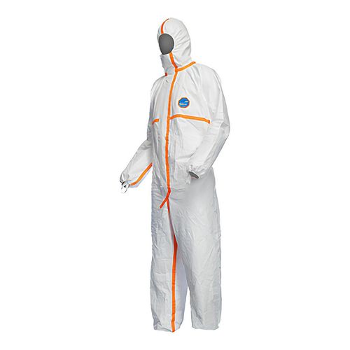 Main product image of Tyvek 800 TJ198T Coverall w/ Respirator Fit Hood, Elastic Wrists and Ankles, Self-Adhesive Storm Flap, White, 5X-Large (Pack of 25)