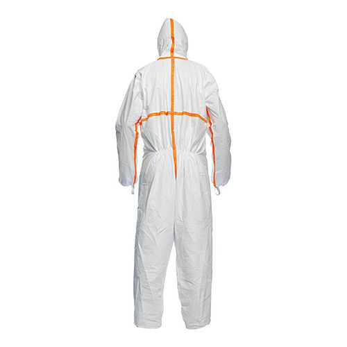 Main product image of Tyvek 800 TJ198T Coverall w/ Respirator Fit Hood, Elastic Wrists and Ankles, Self-Adhesive Storm Flap, White, 6X-Large (Pack of 25)