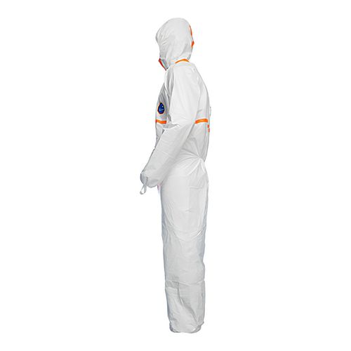 Main product image of Tyvek 800 TJ198T Coverall w/ Respirator Fit Hood, Elastic Wrists and Ankles, Self-Adhesive Storm Flap, White, 6X-Large (Pack of 25)