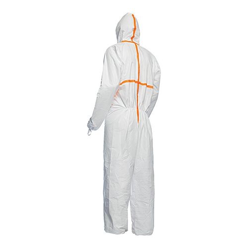Main product image of Tyvek 800 TJ198T Coverall w/ Respirator Fit Hood, Elastic Wrists and Ankles, Self-Adhesive Storm Flap, White, 7X-Large (Pack of 25)