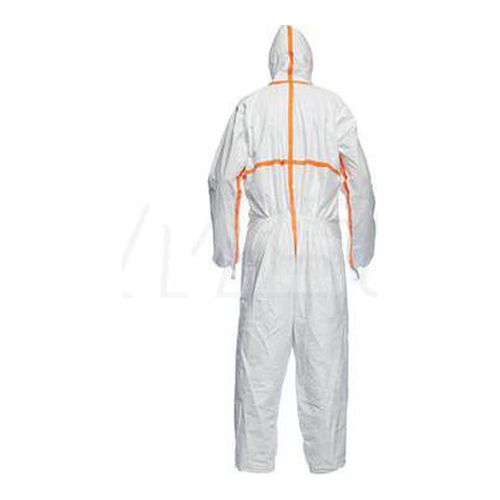 Main product image of Tyvek 800 TJ198T Coverall w/ Respirator Fit Hood, Elastic Wrists and Ankles, Self-Adhesive Storm Flap, White, Medium (Pack of 25)