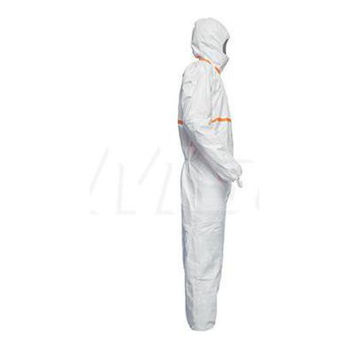 Main product image of Tyvek 800 TJ198T Coverall w/ Respirator Fit Hood, Elastic Wrists and Ankles, Self-Adhesive Storm Flap, White, Small (Pack of 25)