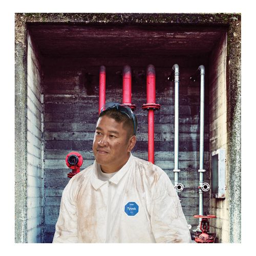 Main product image of Tyvek 400 TY120S Disposable Chemical Resistant Coveralls w/ Zipper Closure, White, Medium (Pack of 25)