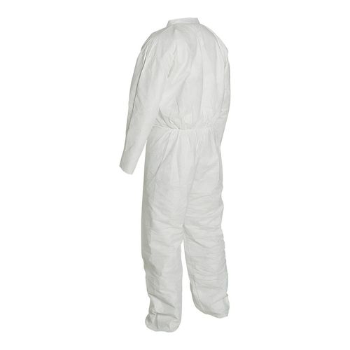 Main product image of Tyvek 400 TY120S Disposable Chemical Resistant Coveralls w/ Zipper Closure, White, Medium (Pack of 25) - NAFTA Sourced