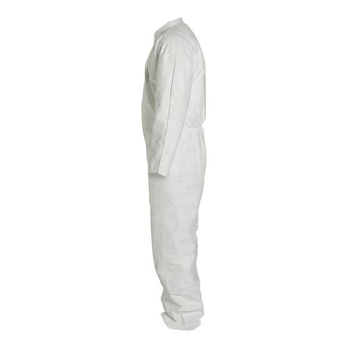 Main product image of Tyvek 400 TY120S Disposable Chemical Resistant Coveralls w/ Zipper Closure, White, Medium (Pack of 25) - NAFTA Sourced