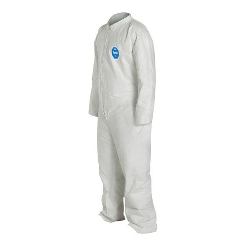 Main product image of Tyvek 400 TY120S Disposable Chemical Resistant Coveralls w/ Zipper Closure, White, Medium (Pack of 25) - NAFTA Sourced