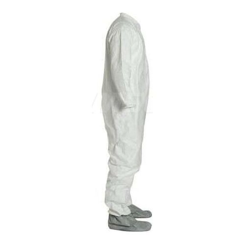 Main product image of Tyvek 400 TY121S Coverall w/ Collar, Elastic Wrists, Attached Skid-Resistant Boots, White, Medium (Pack of 25)
