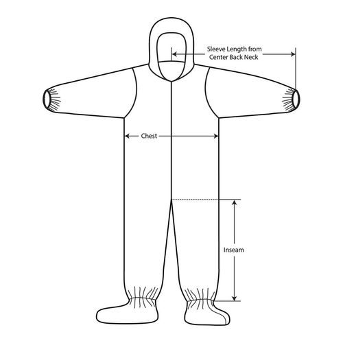 Main product image of Tyvek 400 TY122S Coverall w/ Respirator Fit Hood, Elastic Wrists, Attached Skid-Resistant Boots, Storm Flap, White, 3X-Large (Pack of 25)