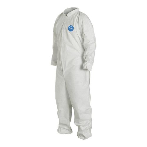 Main product image of Tyvek 400 TY125S Disposable Chemical Resistant Coveralls w/ Storm Flap & Zipper, White, 7X-Large (Pack of 25)