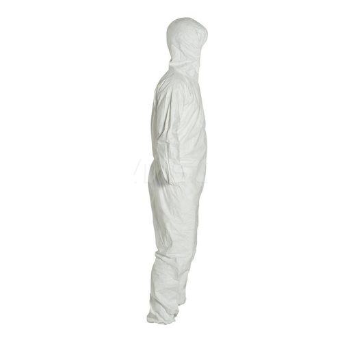 Main product image of Tyvek 400 TY127S Disposable Chemical Resistant Coveralls w/ Zipper Closure, White, Large (Pack of 25)