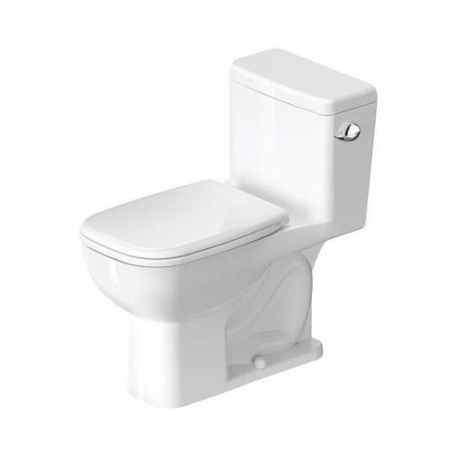 Main product image of One-Piece Toilet D-Code Elongated, Right Side Lever, Flushing Rim, High Gloss (White), 0113010082