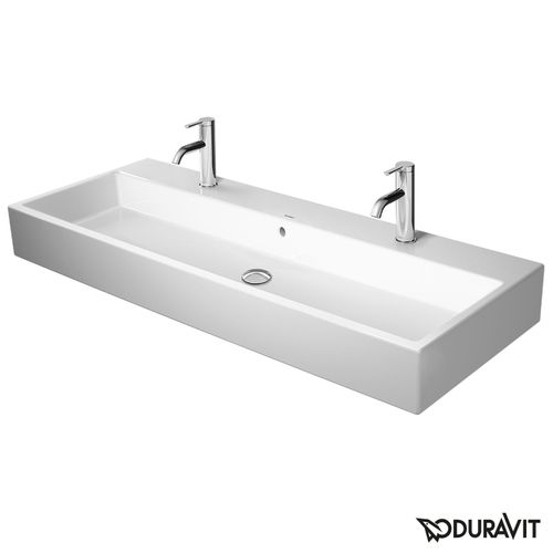 Main product image of 120 cm x 47 cm Vero Air double Washbasin Bathroom Sink w/ WonderGliss (White)