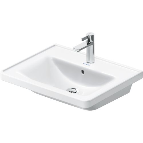 Main product image of D-neo Sink 23-5/8" (white) High Gloss, 1 Faucet Hole, Overflow, No Soap Dispenser