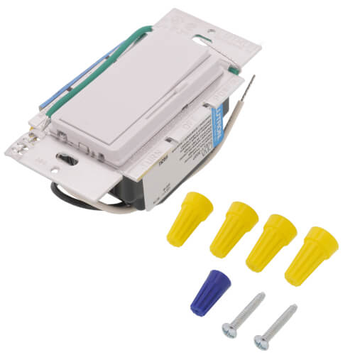 Main product image of Diva Electronic Low-Voltage Dimmer Switch, 300W, Single Pole, Neutral Required, 120V, DVELV-300PH-WH, White