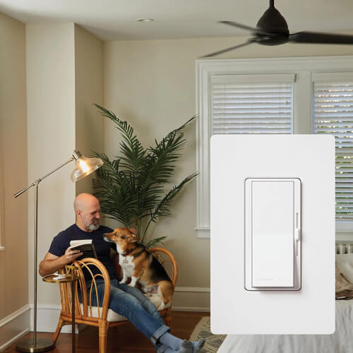 Main product image of Diva 3-Speed Fan Control, 1.5A , Single-Pole/3-Way, No Neutral Required, 120V, DVFSQ-FH-WH, White