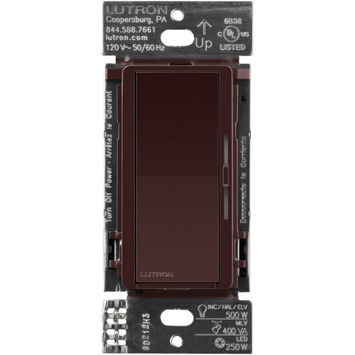 Main product image of Diva Smart ELV+ Dimmer Switch for Caseta Systems, 250W LED/400VA MLV/500W ELV, 120V, Brown