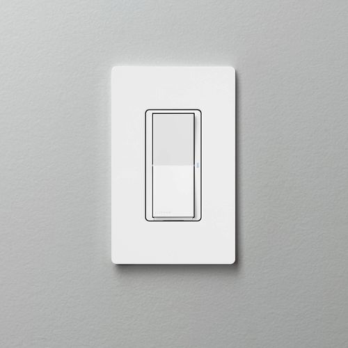 Main product image of Claro Smart Switch for Caseta, 5A LED or 3A Fan, On/Off Paddle Switch, Single-Pole/ 3-Way No Neutral Required, 120V, DVRF-5NS-WH, White