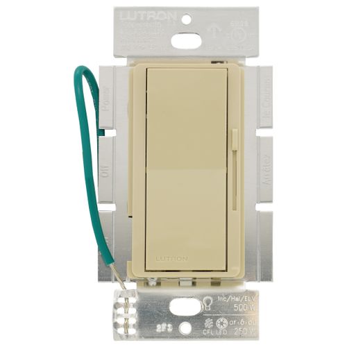 Main product image of Diva Single-Pole 3-Way Reverse Phase ELV Paddle & Dimmer Switch (Ivory) (120V, 250W)
