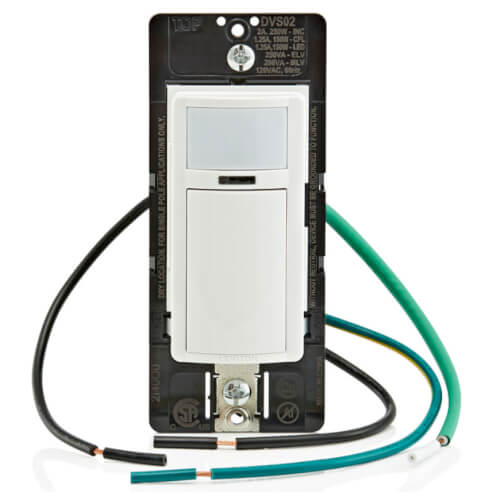 Main product image of Single Pole Decora 180-Degree Wall Switch Vacancy Sensor, Manual-On, 900 Sq. Ft. (2A) - White