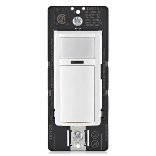 Main product image of 1P Multi-Way/Sensor Decora 180-Degree In-Wall Vacancy Sensor, Manual-On, 900 Sq. (15A) White, Ivory, Light Almond